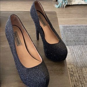 Steve Madden Rhinestone Heel in Black